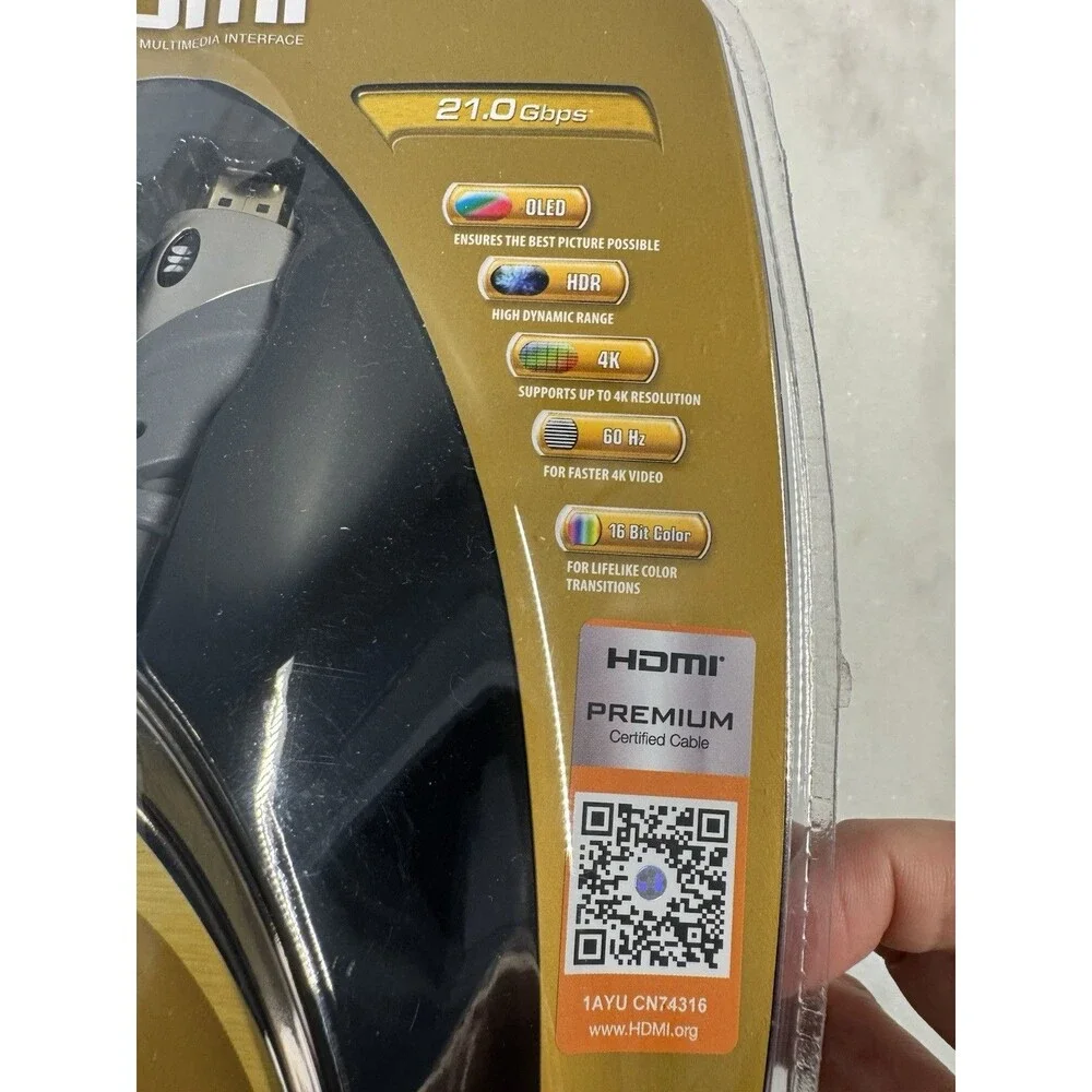 HDMI Monster Cable, 4K HDR Ultra HD Gold, 6 Ft. New/Sealed